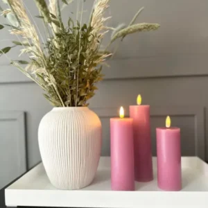 LED Bloklys / VIOLET 3 stk – Inkl. fjernbetjening - VIAMAJA.DK