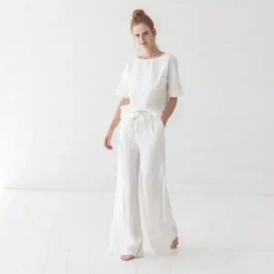 Loose Wide Linen Pants - Epic Linen luxury linen