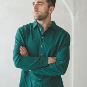 Men's Fitted Linen Shirt - Epic Linen luxury linen