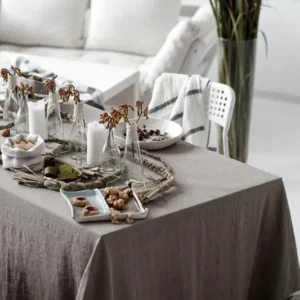 Natural Stonewashed Linen Tablecloth - Epic Linen luxury linen
