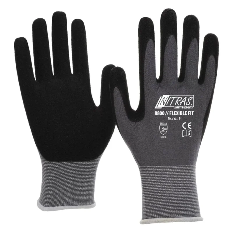 NITRAS Flexible Fit Schutzhandschuh Größe 6 – 1 Packung (12 Paar)