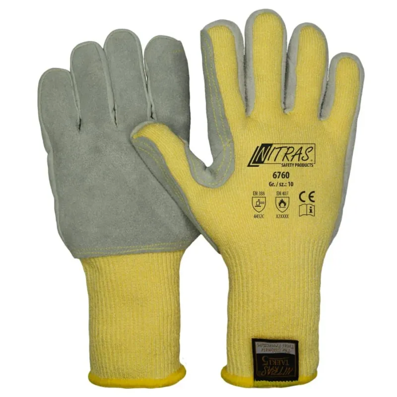 NITRAS® TAEKI Spezialfaser-Strickhandschuhe, Schnittschutz EN 388 L (8) – 1 Paar