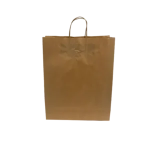 Paper Carrier Bags Brown 32x12x41cm Kraft 100 grams with twisted handles