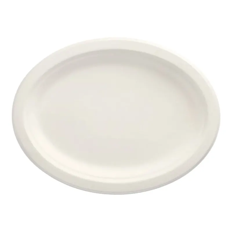Papstar Pure Teller, Zuckerrohr oval 26 x 20 cm