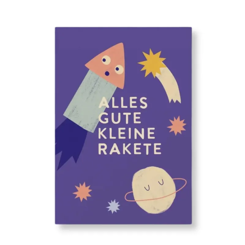 Postkarte 'Alles Gute Kleine Rakete'