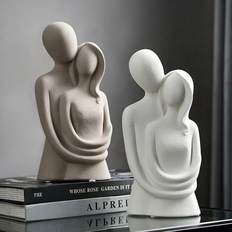 Nordic Abstract Thinker Resin Statue Sculpture - Image 0