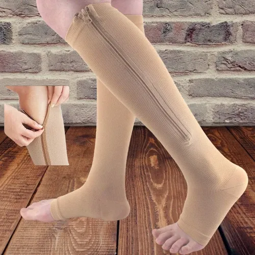 Unisex Knee Length Slim Compression Socks - Image 0