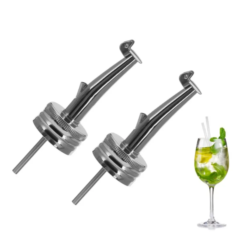 2 Ausgießer "Inox Gastro" - Schraubkappe 31,5 mm - Metallklappe