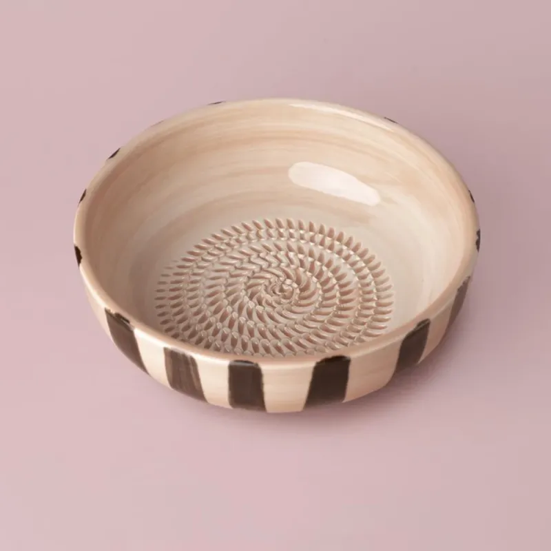 Keramikreibe Schale - Braun, Rosa