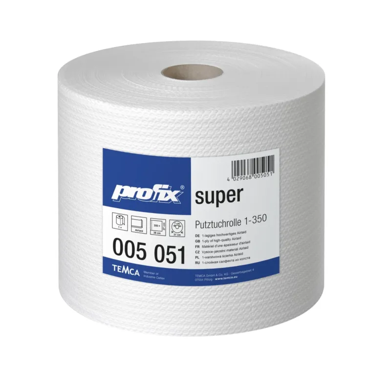 profix® super Wischtuchrolle, 38 x 27 cm, hochweiß 350 Abrisse