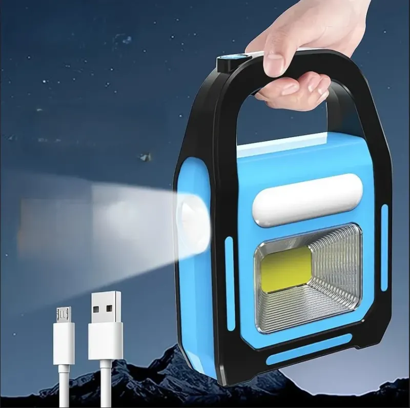 Solar USB Rechargeable Power Bank Camping Lantern - Image 1