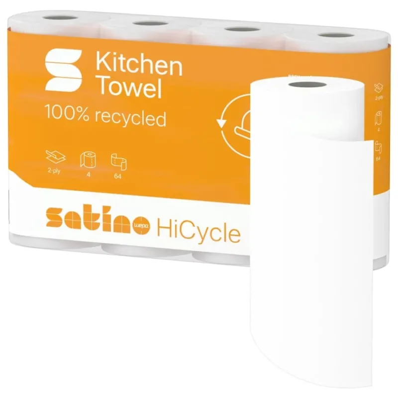 Satino HiCycle Küchenrolle, 2-lagig, hochweiß