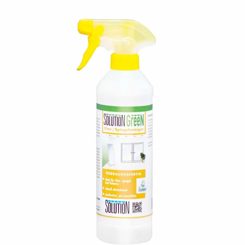 Solution GreeN Glas- und Spiegelreiniger gebrauchsfertig 0,5 Liter Flasche