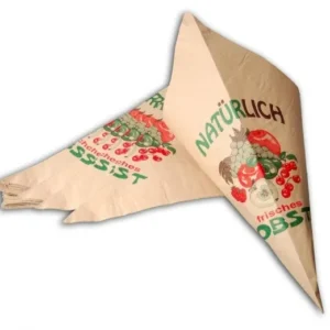 Cone Bags with Fruits print 31cm - 60 grs Quality | Content 750 grams