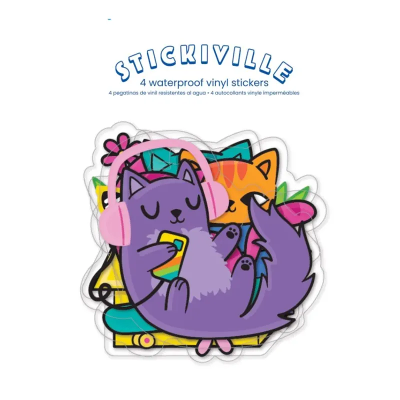 Vinyl Stickers 'Stickiville Silly Kitties'