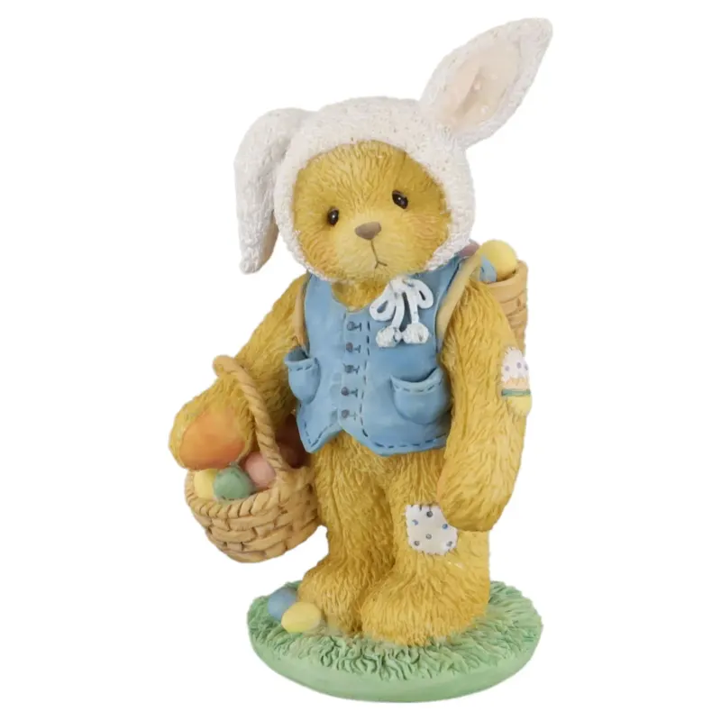 Teddy 104973 Peter Boy Bear With Bunny Ears Figurine Enesco Cherished Teddies mit OVP