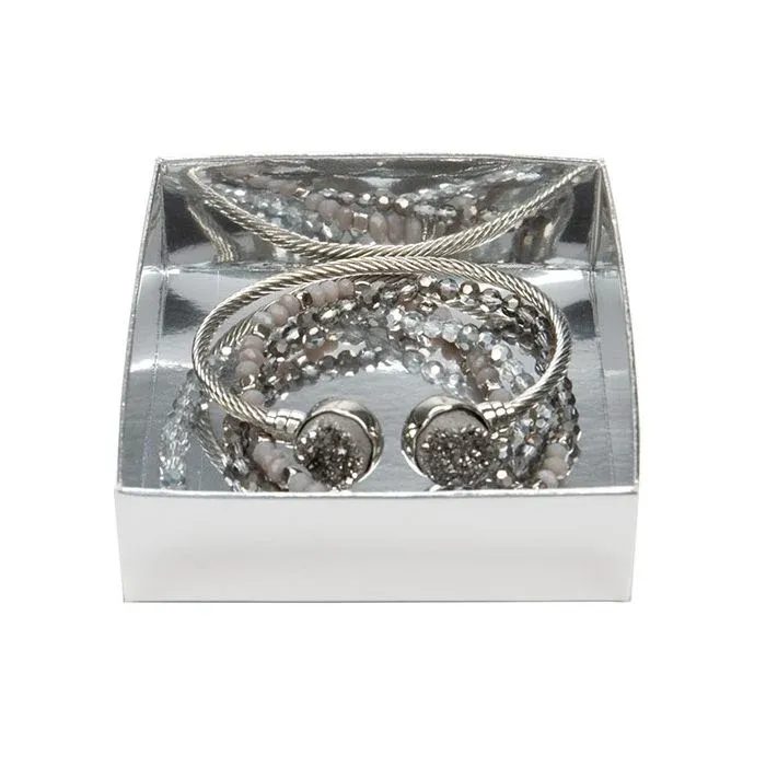 Silver Paper Box Bottom 8 x 2,5 x 8,5 cm