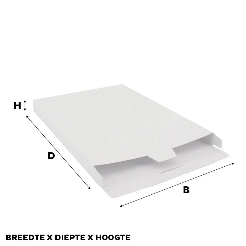 Shipping cartons 16x25x2,9cm White (100 pcs)