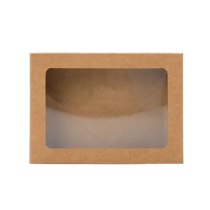 Kraft Gift Boxes with Window 15.3x2.5x21.5cm