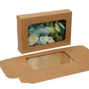 Kraft Gift Boxes with Window 7x2.1x10.3cm