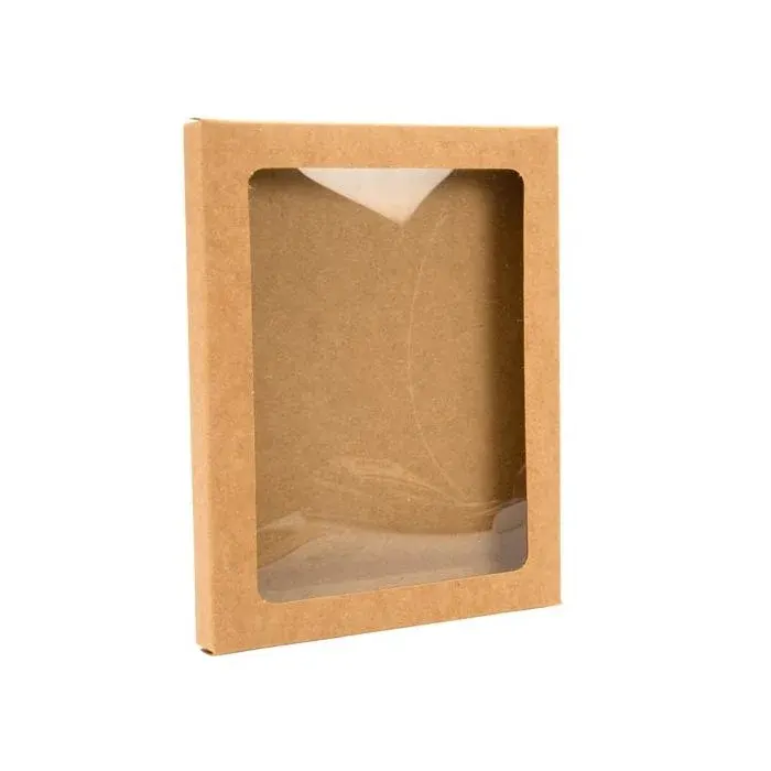 Kraft Gift Boxes with Window 11.5x1.5x15cm