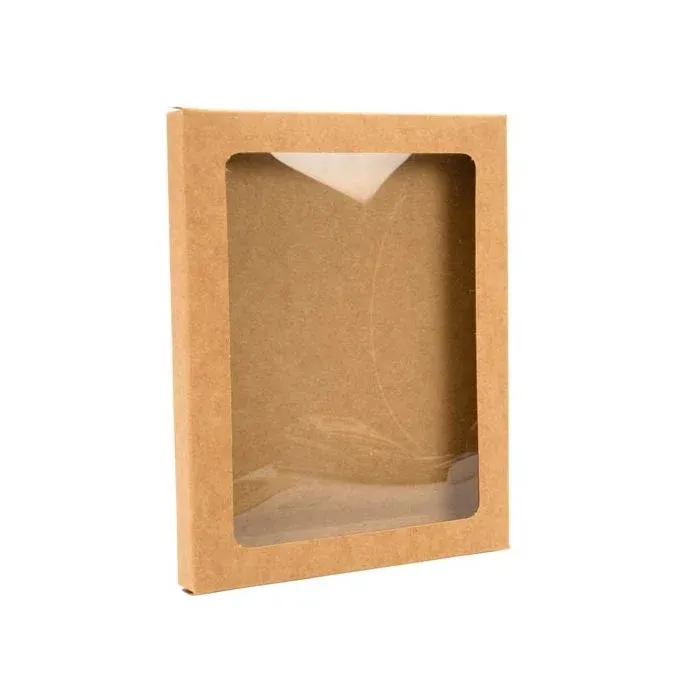 Kraft Gift Boxes with Window 13.7x1.3x18.7cm