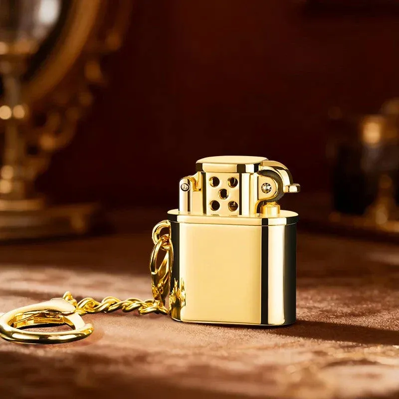 Spark Tag Metal Windproof Kerosene Keychain Lighter - Image 0