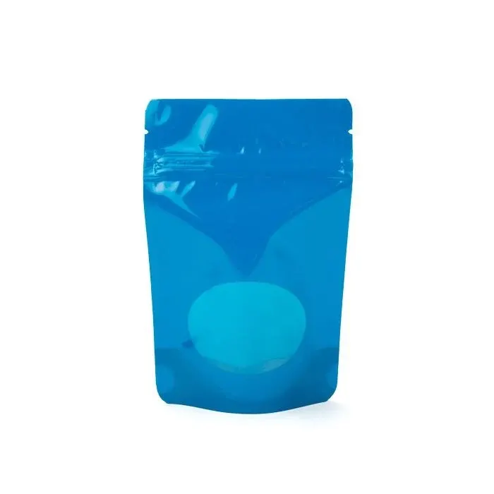 Stand Up Pouches Blue with oval Window 14.9x8.9x23.2cm | 312 grams