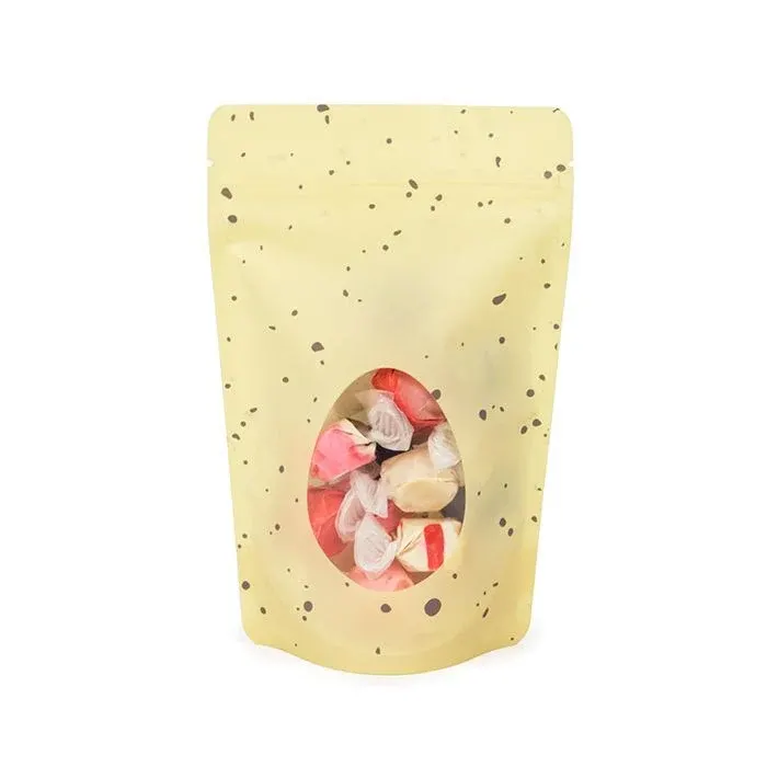 Stand Up Pouches Yellow Speckled Egg 13x7,9x20,6 cm